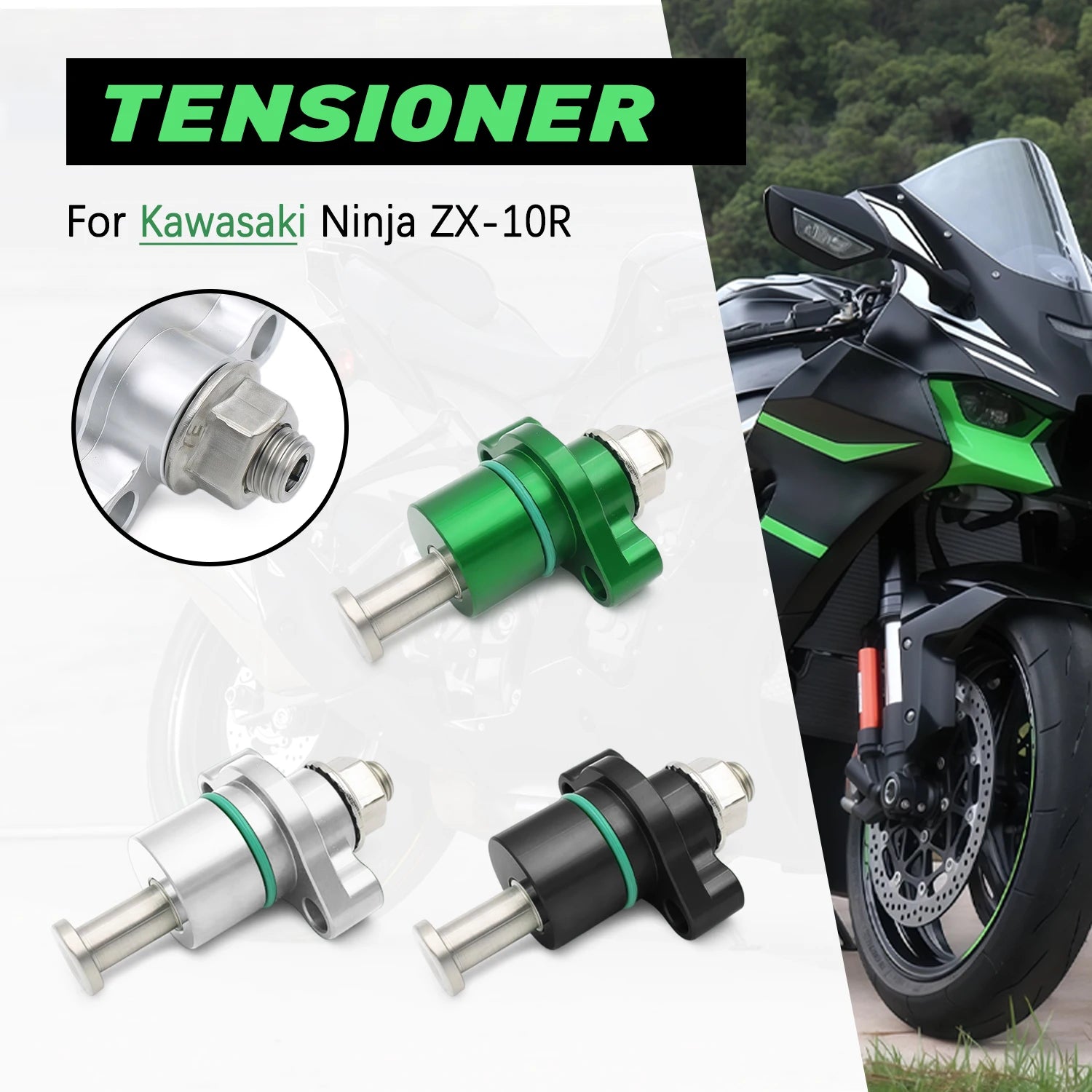 For Kawasaki Ninja ZX-10R ZX10R ZX-10RR 2004-2018 Manual Cam Tensioner Engine Timing Chain Adjuster 12048-0088 Motorcycle Part
