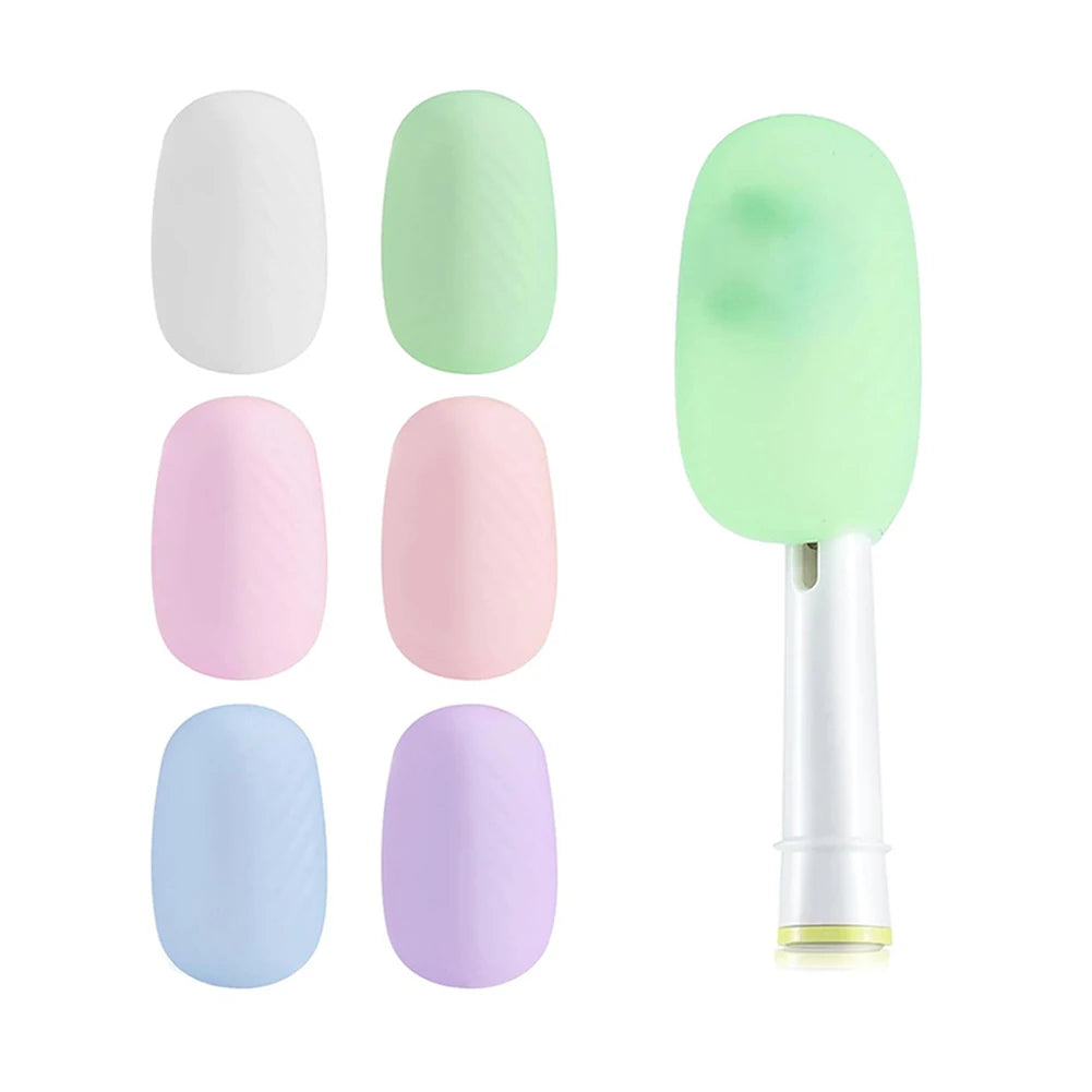 6Pcs Silicone Toothbrush Covers  Toothbrush Caps Reusable Toothbrush Covers Caps for Electric & Manual Toothbrush Heads