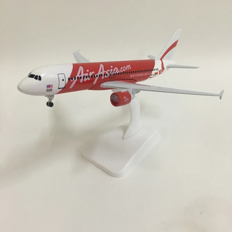 JASON TUTU 20CM Air Asia Airbus A320 Aircraft Model Planel Airplane Metal Diecast Planes Collect Gifts