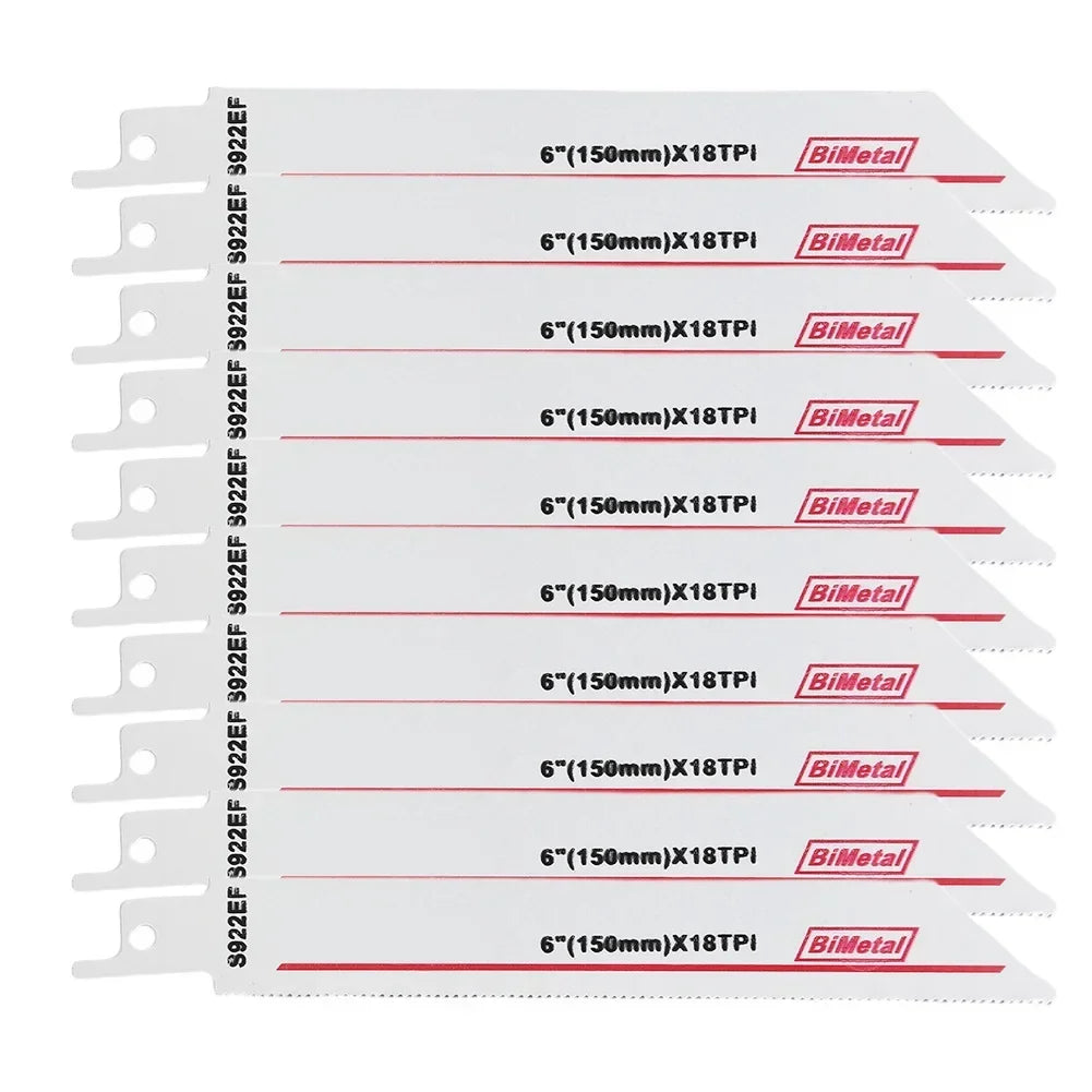 10pcs S922EF Reciprocating Saw Blades Bimetal Wood Pruning metal saber saw blade Cut sonar Cutting Tools For Plastic Pipe Metal