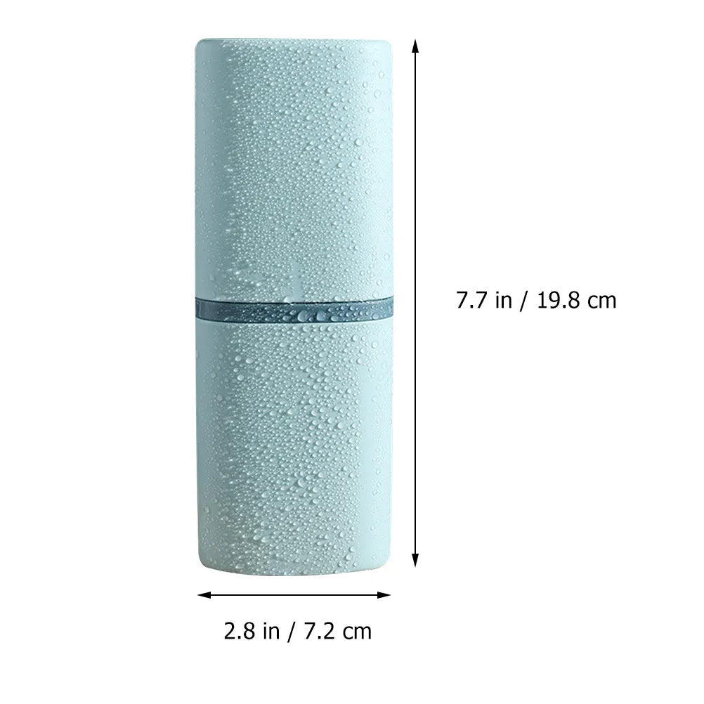 2pcs Portable Toothbrush Case Storage Box Compact Size For Home Travel Use Round Corner Premium Material Washing Cup Container