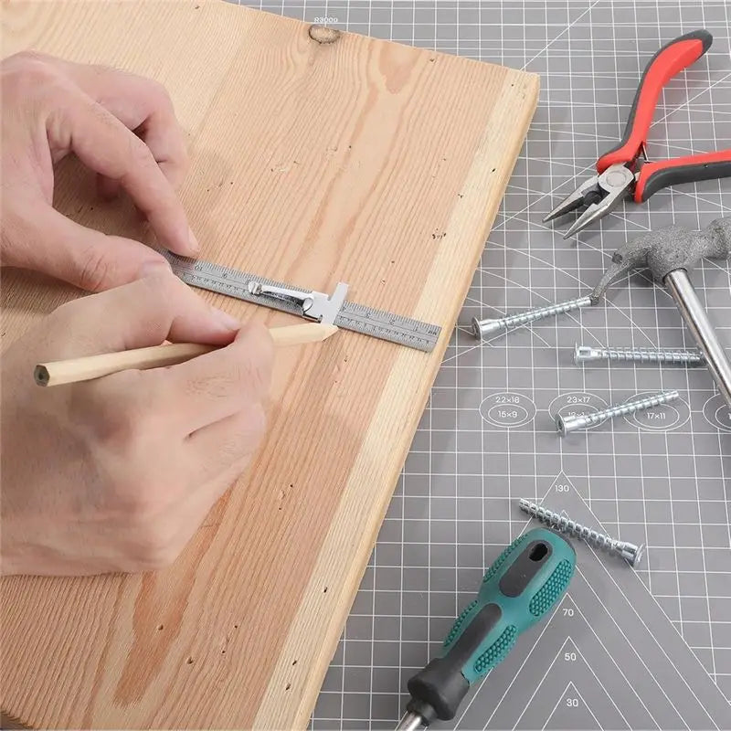 Innovative 6Pcs Pocket Ruler With Detachable Clips Precision Pocket Ruler Metric Ruler Stainless Steel Scale Machinist Ruler 6In