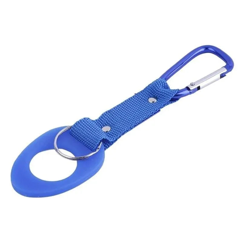 1pc Sports Outdoor Kettle Buckle Carabiner Water Bottle Holder Camping Hiking Aluminum Rubber Buckle Hook High Quality