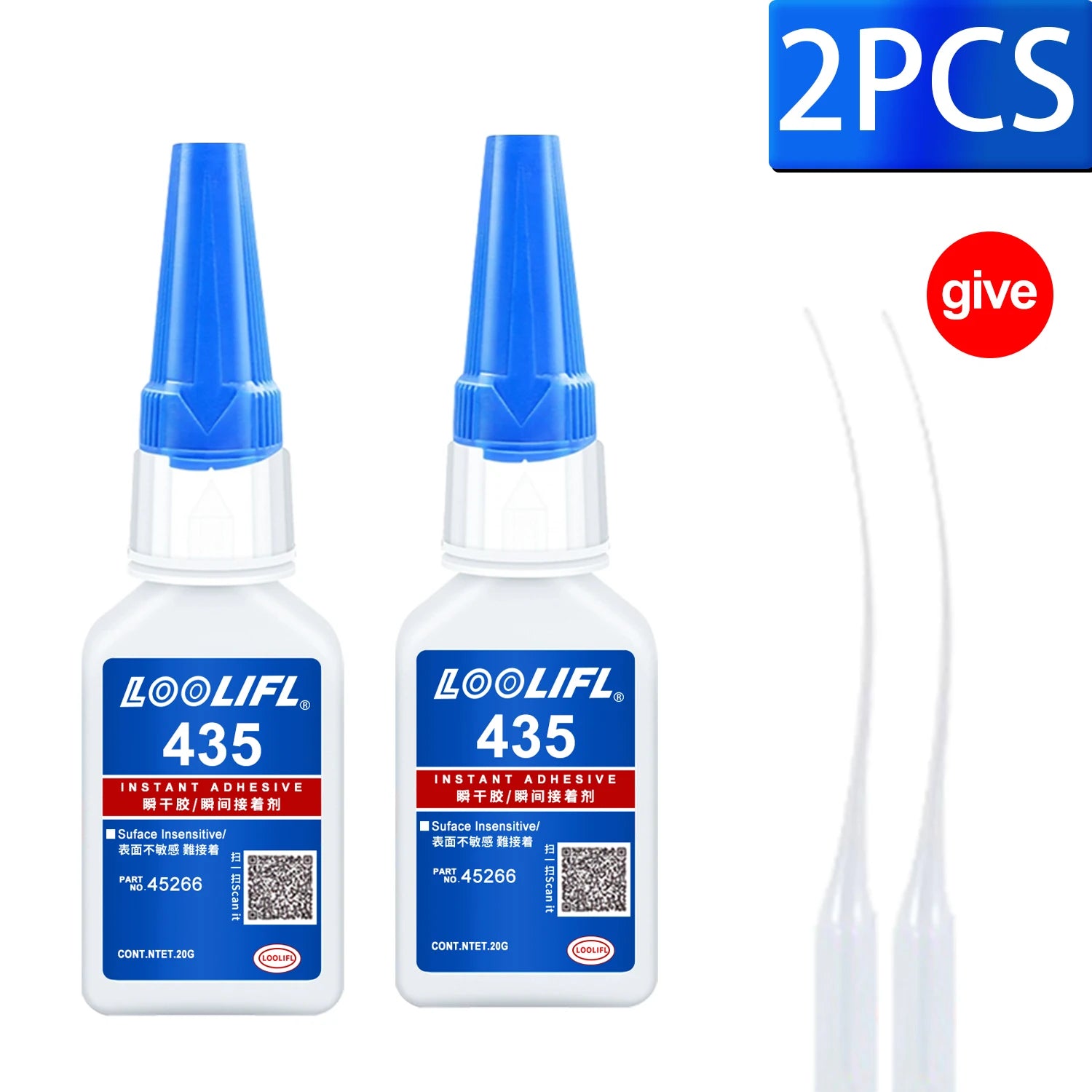 435 Extra Strong Super Glue Instant Quick-Drying Cyanoacrylate Adhesive for Leather Rubber Wood Metal Slime Bond Liquid Glue Too