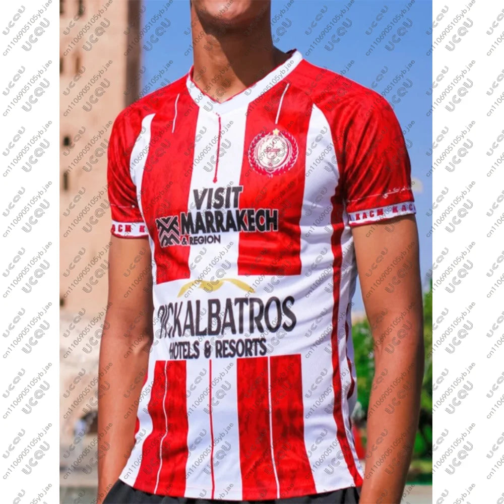 2026 Men Kids Boys Top Adult Home Jersey Soccer Game Sport Away Male Breathable Football Jersey K-Kawkab M-Marrakech T Shirt Tee