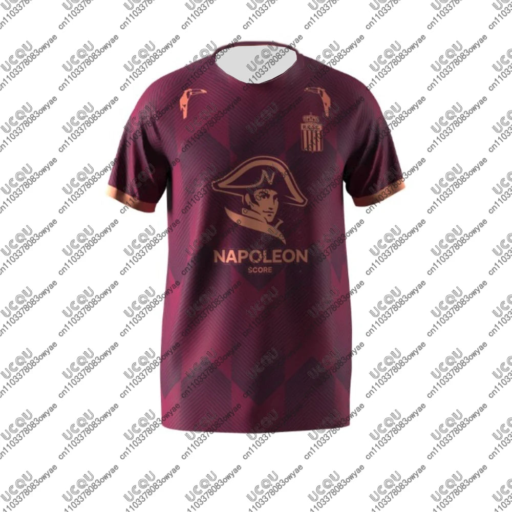 2025-26 Men Kids Boys Breathable Football Jersey Quick-drying Top Adult Male Home Summer R-Royal Soccer C-Charleroi Sports Away