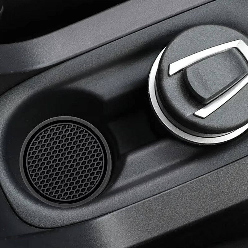4PCS Car Cup Holder Anti-Slip Silicone Insert Coaster Mat Universal Car Accessories Black Fit For Most Cars