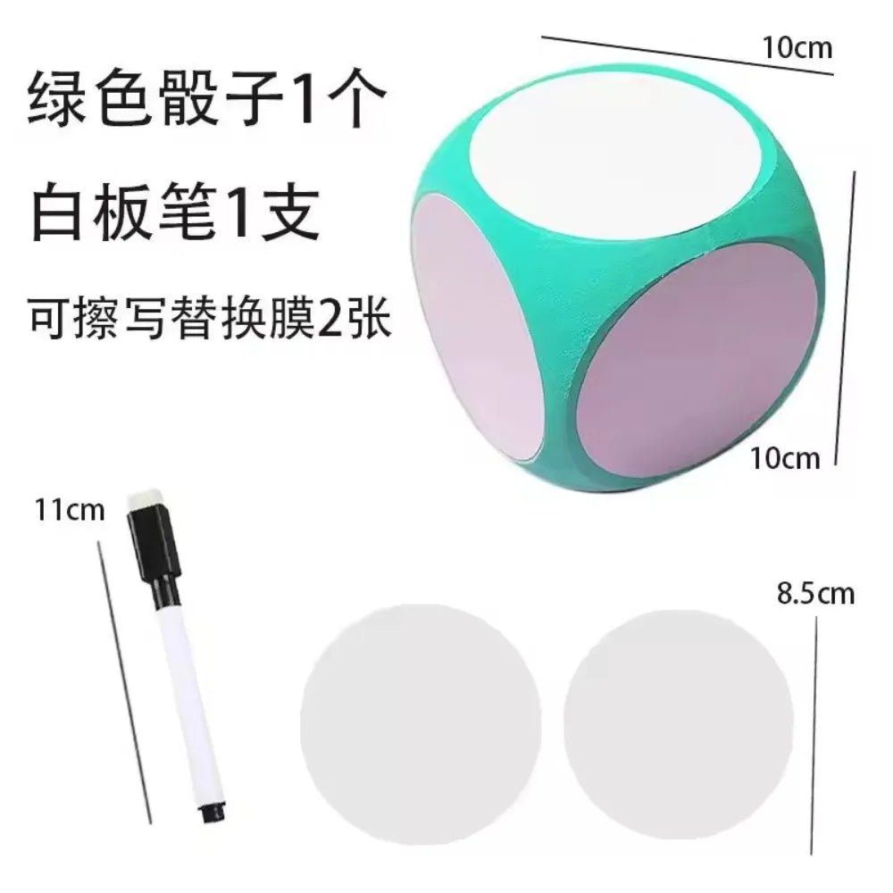 New DIY Blank Dice Erasable Foam Blank Game Cubes Dry Erase Block Writable Playing Dice Kids Educational Toy Classroom Teaching