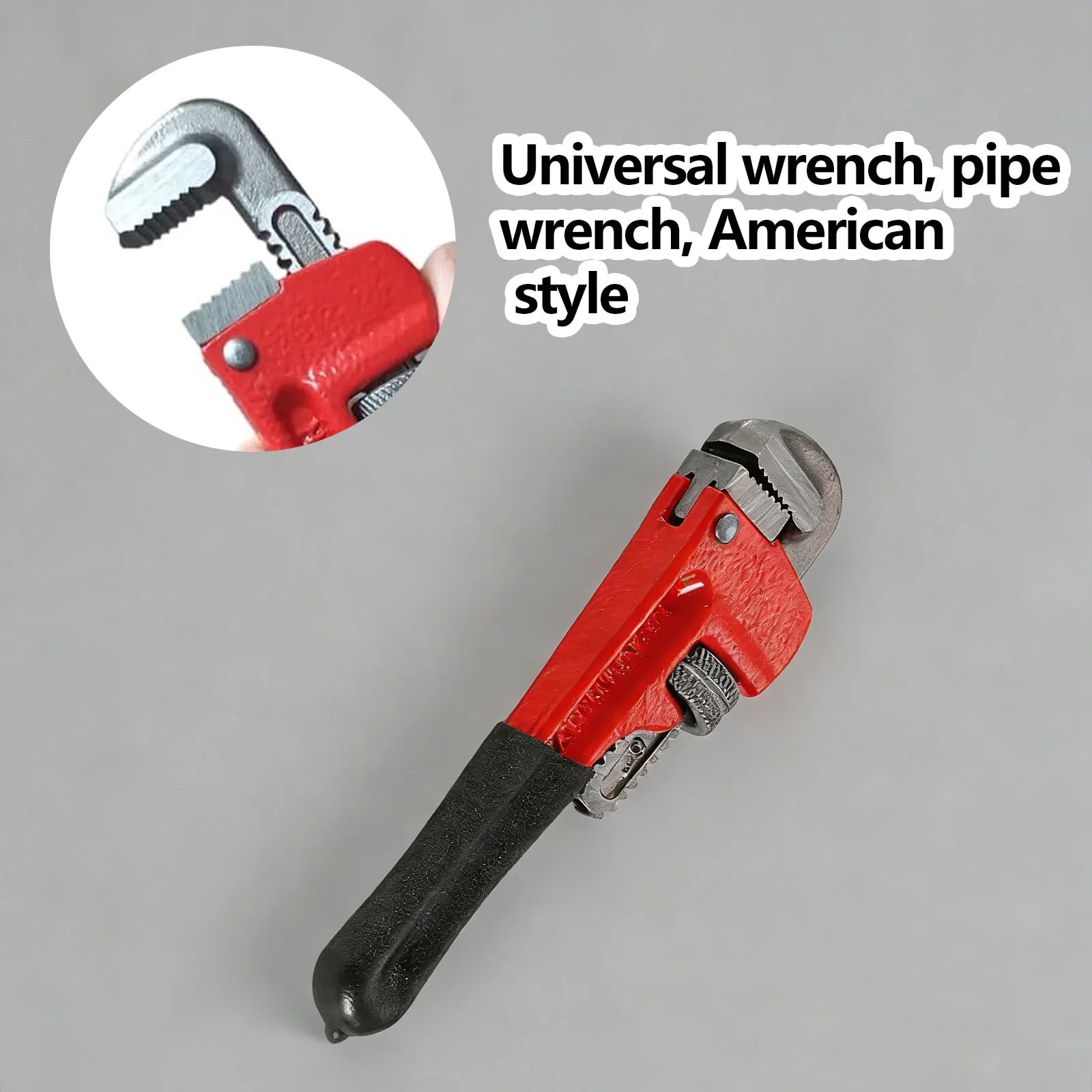 New 6-inch Straight Pipe Wrench Adjustable Aluminum Plumber's Wrench Universal Water Pipe Wrench Household Manual Repair Tools