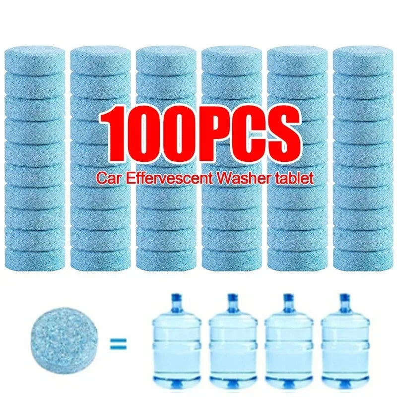 Car Windshield Washer Fluid Tablets Multi-Purpose Effervescent Wiper Cleaner Suitable For Windows And Household Cleaning