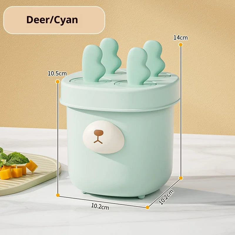 Ice cream mold cartoon food grade easy release popsicle popsicle mold DIY household kitchen supplies gadgets kitchen accessories