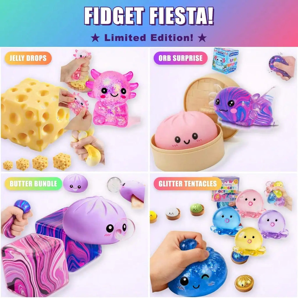 100+Pcs Squishy Blind Box Fidget Toys Slow Rebound Animal Figures Stress Relief Party Favors for Kids