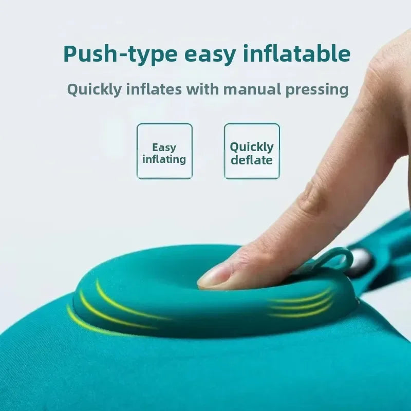 Travel Pillows Inflatable Super Light Portable Neck Pillow U-Shape Automatic Inflatable Cervical Vertebr Pillow 02