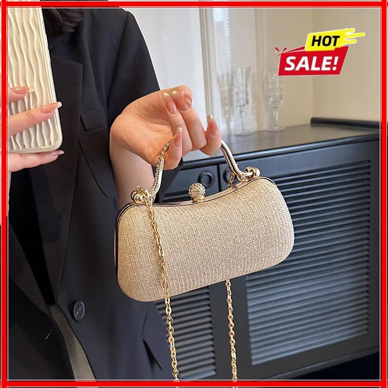 Chain Evening Bag Dinner Shoulder Bag for Women Handbag - Fashion Crossbody Bags Vintage Underarm Bag Satchel