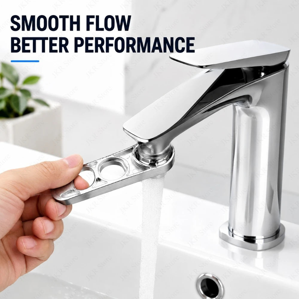 Faucet Wrench for Aerator Replacement and Water Bubbler Adjustment with Ergonomic Handle for Home Use, Bathroom Tap Installation