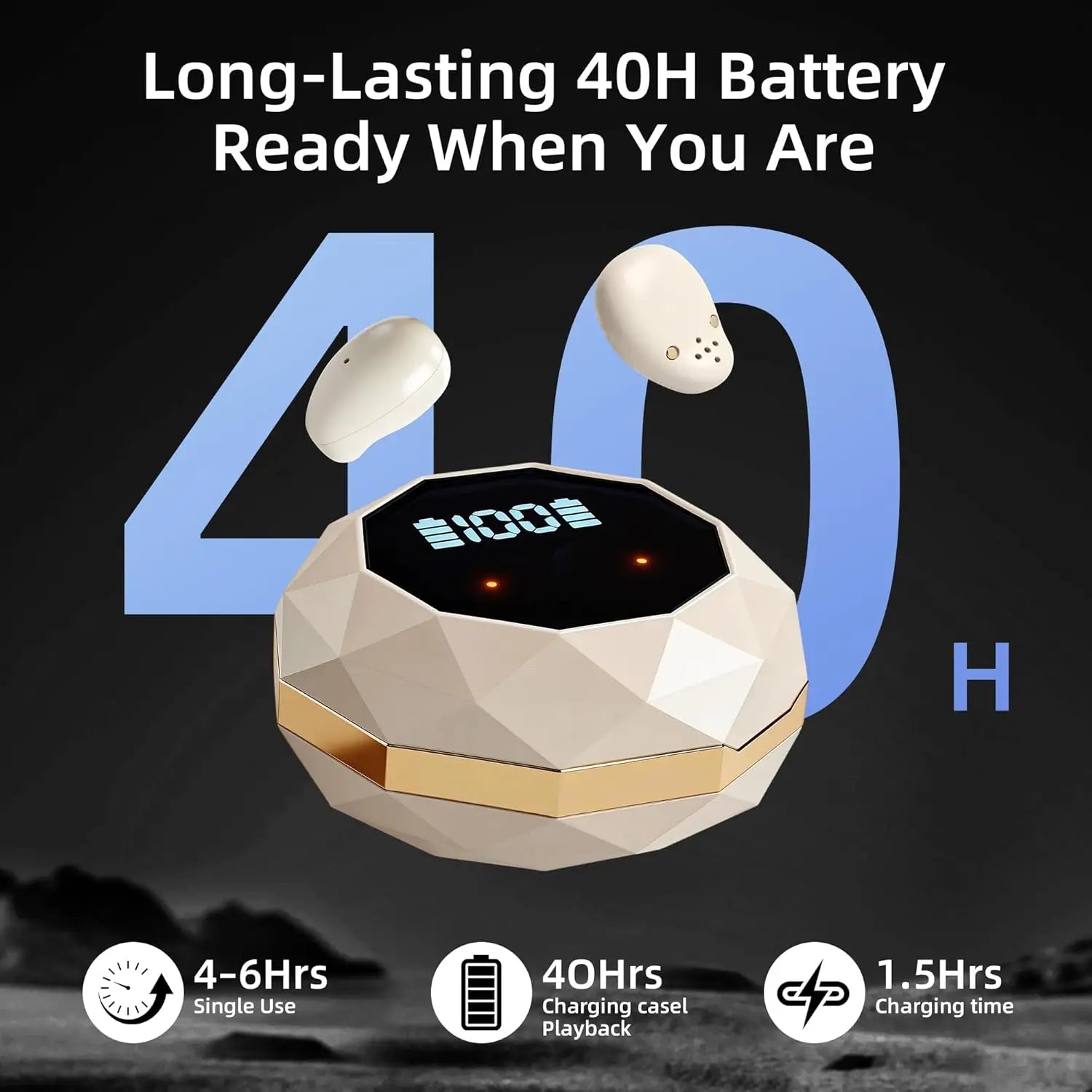 Sleep Earbuds Mini Invisible Wireless Bluetooth 6.0 Micro Sleep Headphones,  6Hrs Single Charge Hidden Earbuds with LED Screen