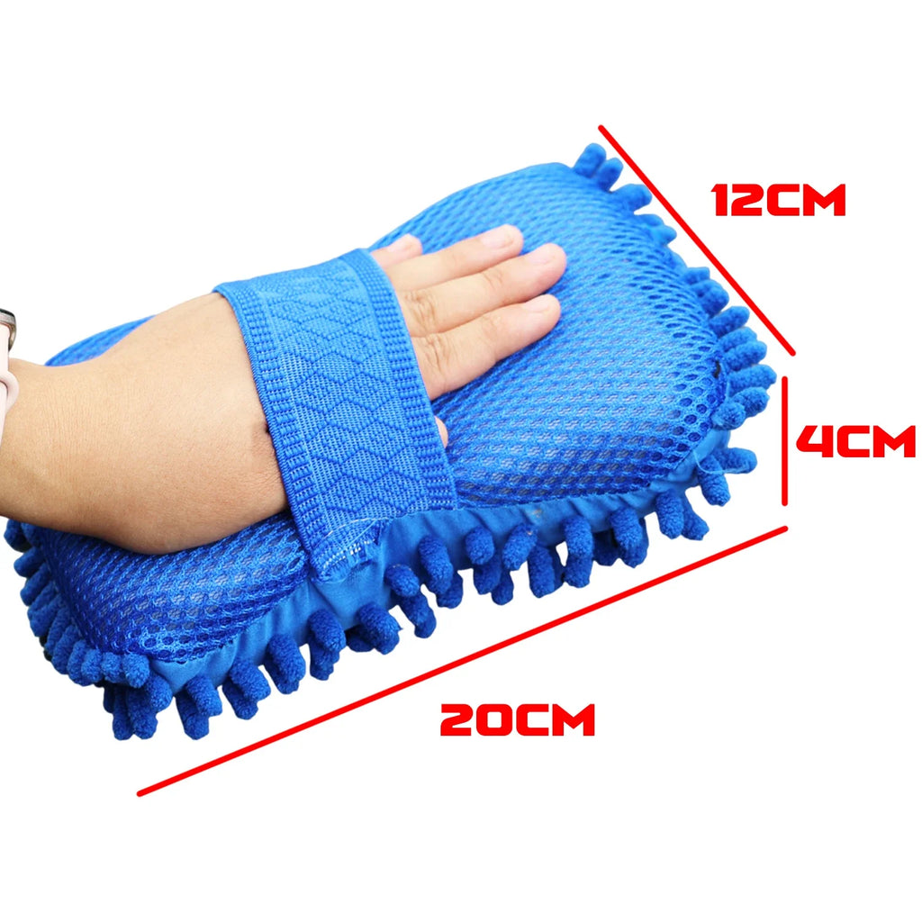 Microfiber Chenille Car Wash Sponge Scratch-Free Cleaning Brush Pad for Cars Motors Floors High Absorbency Durable Car Wash Tool