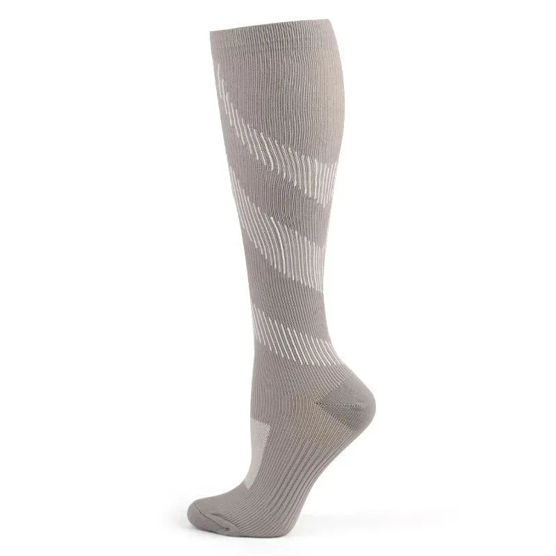 Running Compression Socks Football Hiking Golf Gym 20-30mmhg Gradual Change Nylon Sports Socks Diabetes Pregnancy Varicose Veins