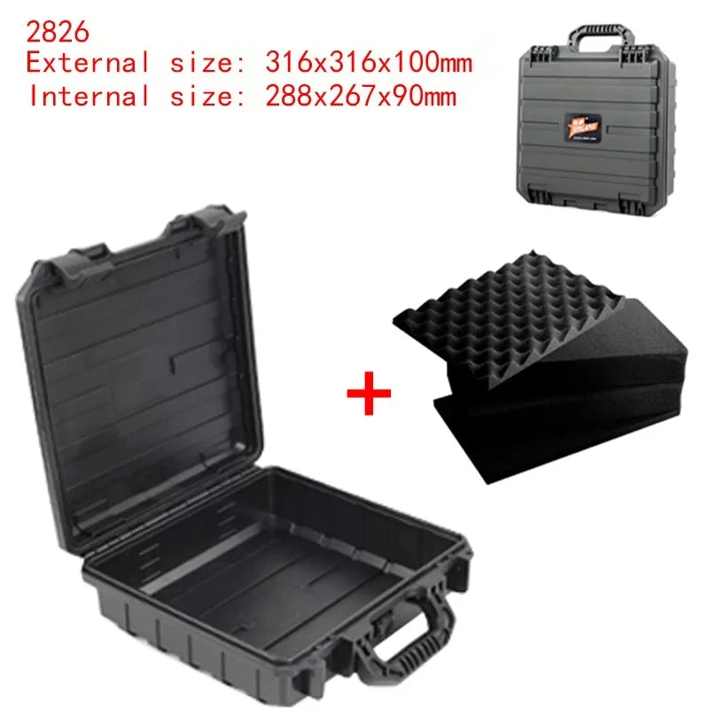 Waterproof Anti-fall Precision Instrument Storage Box Portable Plastic Protective Safety Tool Box With Sponge Shockproof ToolBox