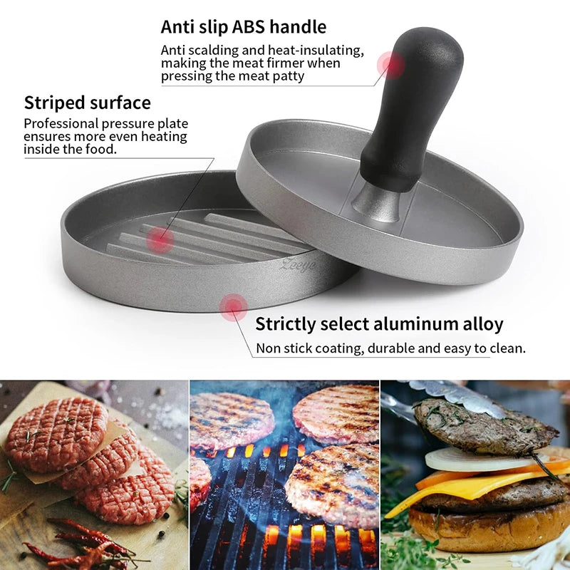 Burger Press Hamburger Patty Maker Non-Stick Hamburger Mold  |Meat Beef Cheese Veggie Burger Maker for Grill Griddle BBQ