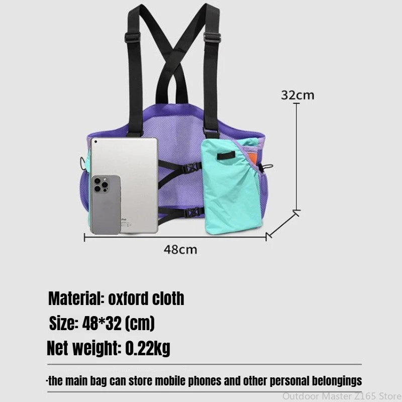 Lightweight Running Hydration Vest Breathable Mesh Oxford Cloth Waterproof Multi-Pocket for Cycling Marathon Outdoor Sports