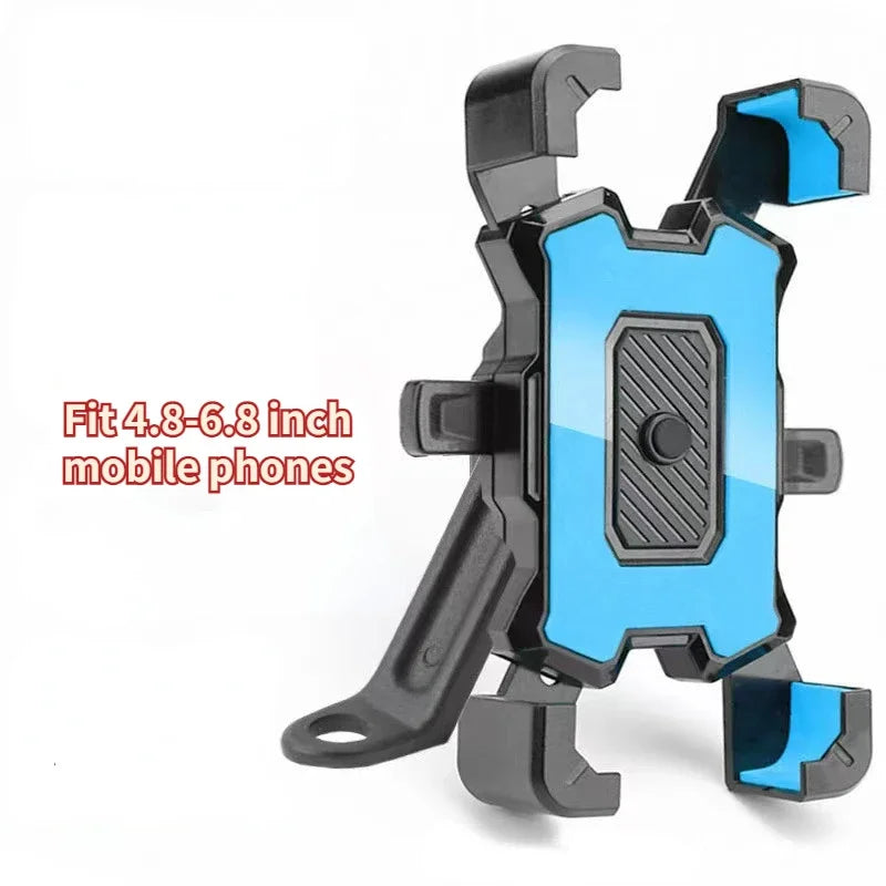 Motorcycle Phone Mount, Bike Mobile Holder, Handlebar Rearview Mirror Clip for Bicycle Scooter, iPhone More 4.8-6.8" Cell Phones