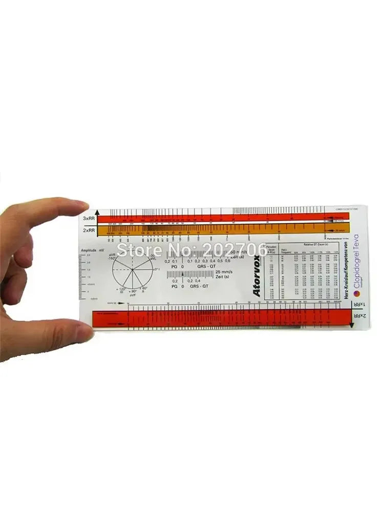 PVC ECG Ruler 360 Degree Goniometer Angle Medical Spine Ruler CM/INCH Medical PD Ruler