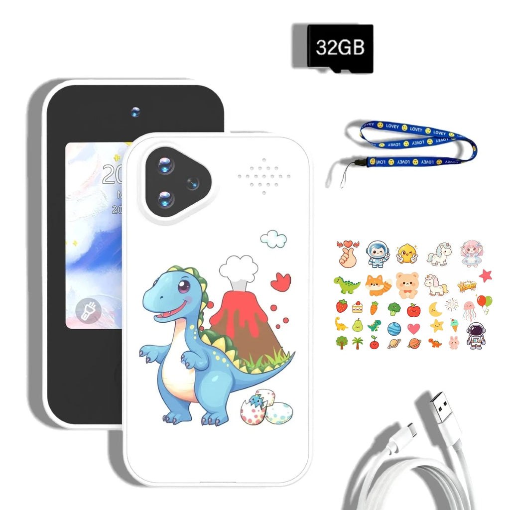 Mini Kids Smart Phone Dual Camera HD 1080P Touchscreen Player Digital Camera Educational Toys for Girls and Boys Birthday Gifts