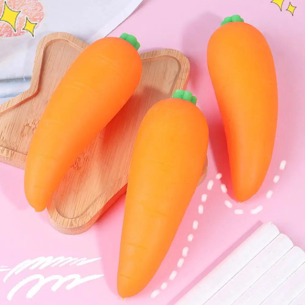 Carrot Squishy Games Sausage Carrot Vegetable Giant Stress Toy Sensory Fun For Kids Teens & Adults Carrot Skateboard Squish1/2/3