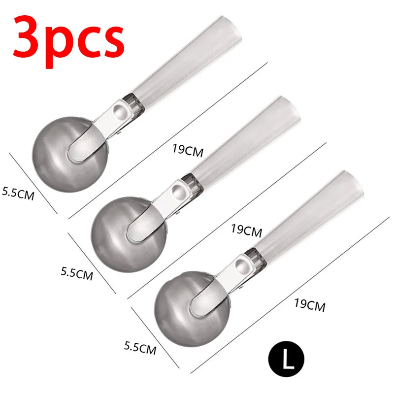 Stainless Steel Ice Cream Spoon Multifunctional Spoon for Ice Cream Dual-Purpose Scoop Fruit Watermelon Spoon Ball Scoop BJL001
