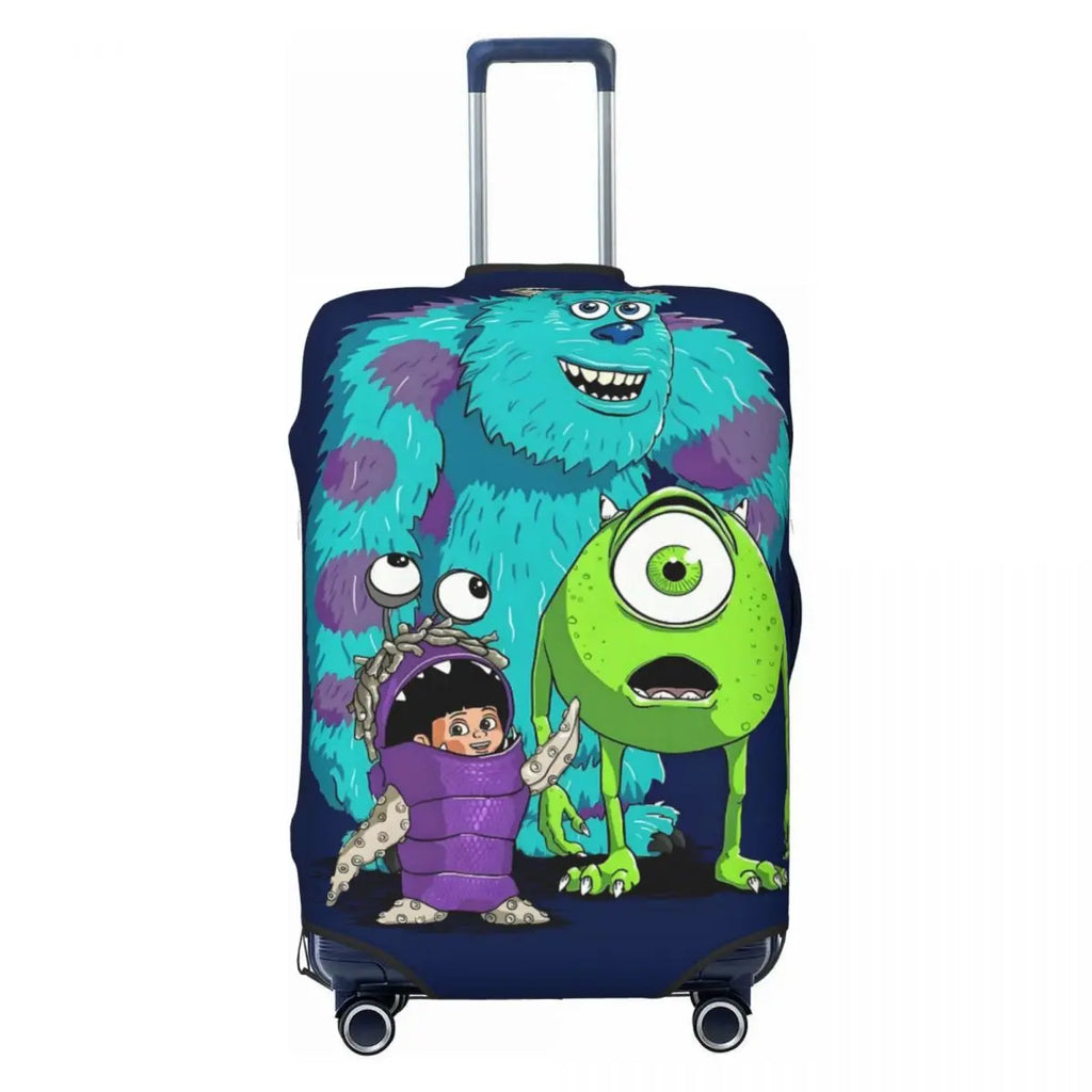 Custom M-Monsters Anime University Luggage Cover Cute Suitcase Protector Covers Suit For 18-32 inch