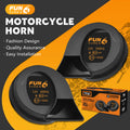 FUNTIMES Snail Horn Motorcycle Aftermarket Horn Dual-Tone High-Decibel Siren Electric Horn