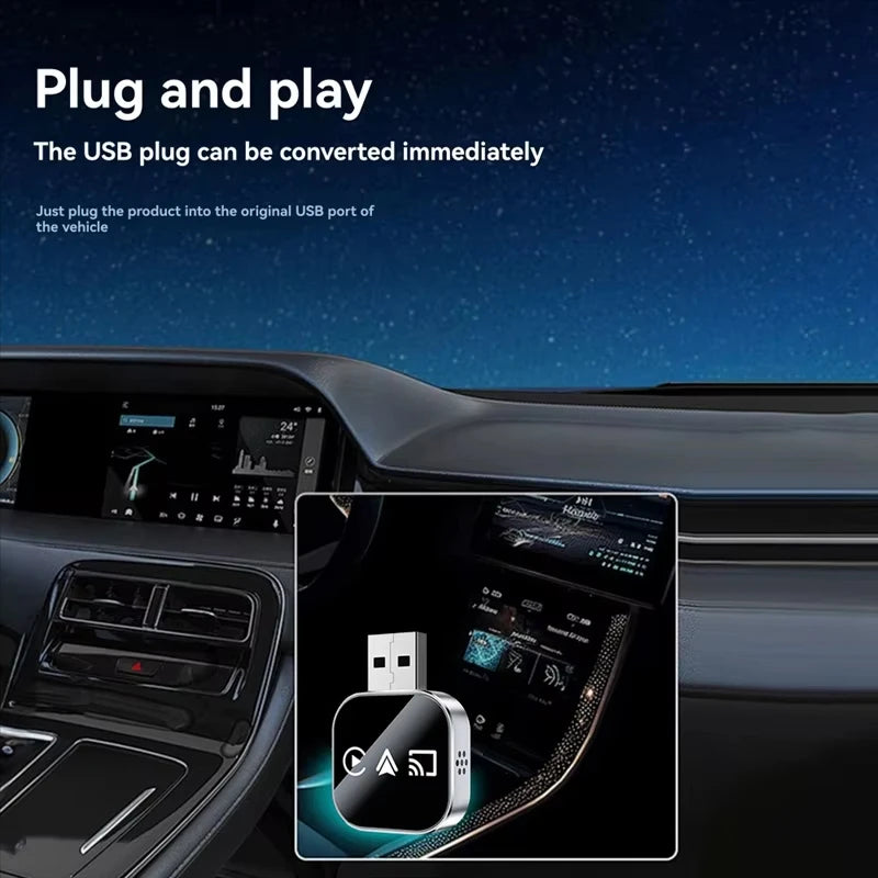Upgrade 3 in 1 Wireless Carplay Mirror Link Adapter Instant Wired to Wireless Conversion Plug & Play for Wired Carplay 2026