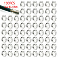 100pcs Single Ear Hose Clamp 6.5-33.1mm Hose Clamps Crimp Ring 304 Stainless Steel Pinch Clamp for Pex Tubing Pipe Automotive