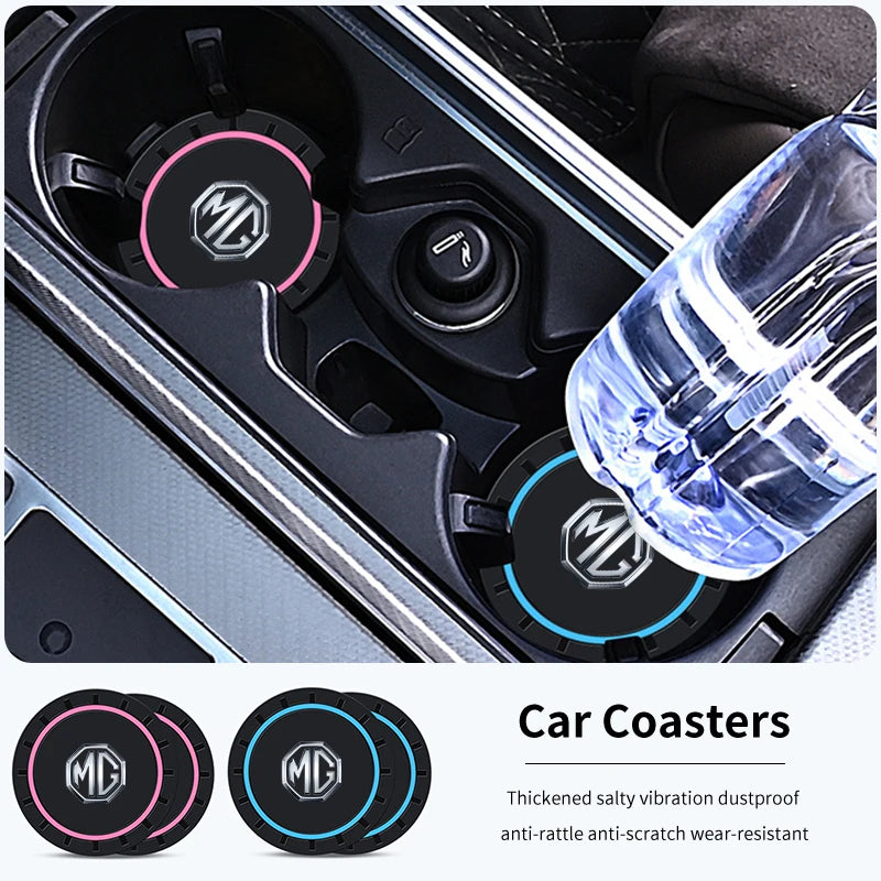 Silicone Car Coaster Mute Pad Mug Drinks Non-Slip Mat Accessories For Morris Garages MG 3 5 6 7 HS ZS GS Hector TF GT ZR RX5 RX8