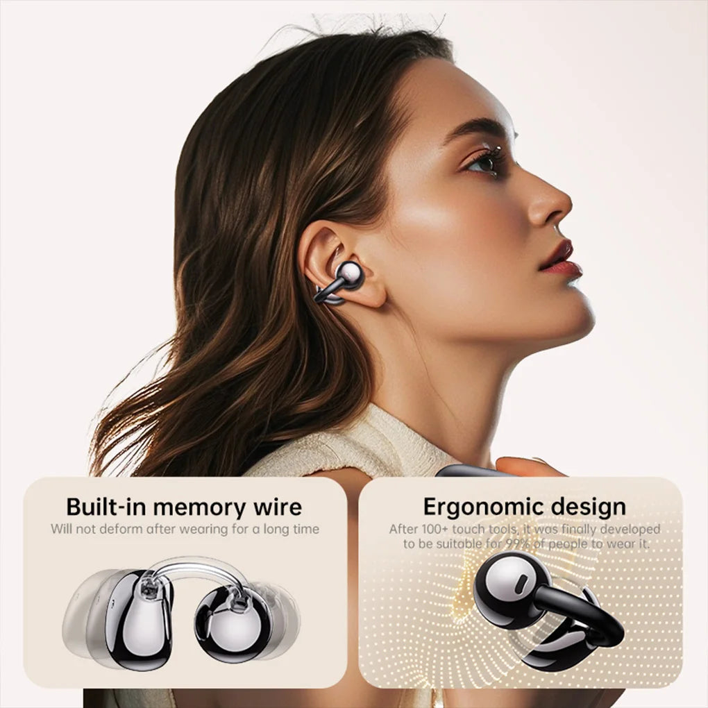 XG42 Wireless Ear Clip Earphones 150 Languages AI Real Time Translation Headphones Smart Bluetooth Earbuds Device