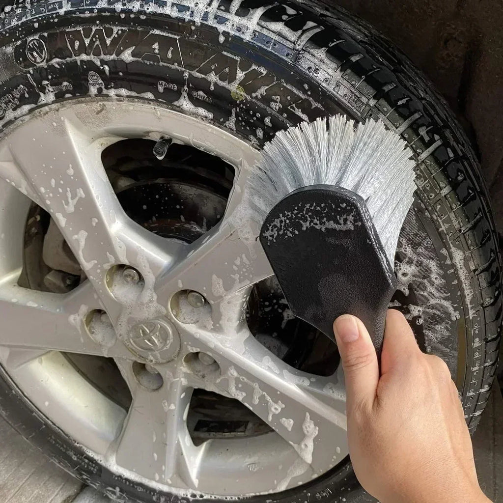 Car Tire Wheel Cleaning Brush Tyre Gap Detailing Clean Brush Tire Rim Wheel Hub Washing Brush Tool Vehicles Cleaning Accessories