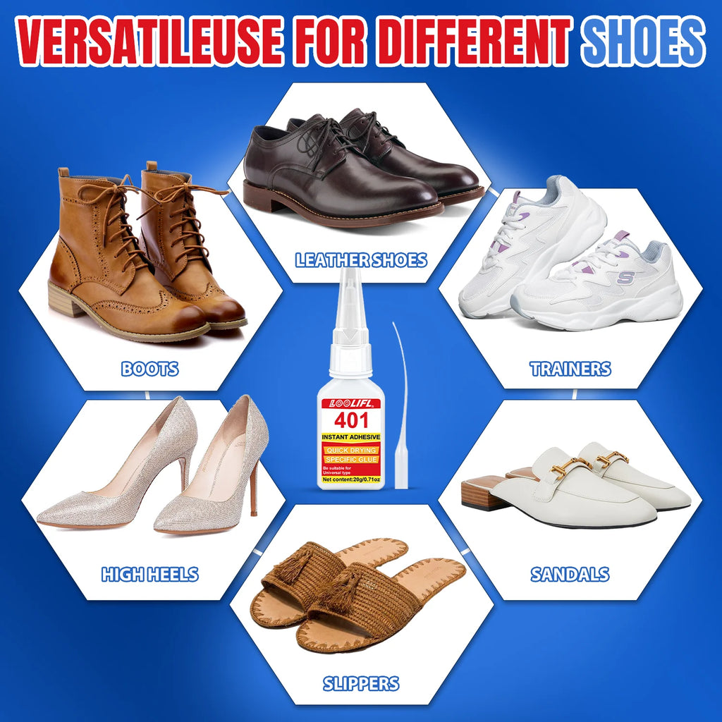 Loolifl-3-Pack Strong Shoe Repair Glue, Super Universal Waterproof Adhesive for Professional Shoemakers, Fast-Drying and Wear-Resistant