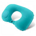 Car Portable Neck Protection U-shaped Compression Inflatable Pillow, Outdoor Nap, Camping, Travel Flocking PVC Airplane Pillow