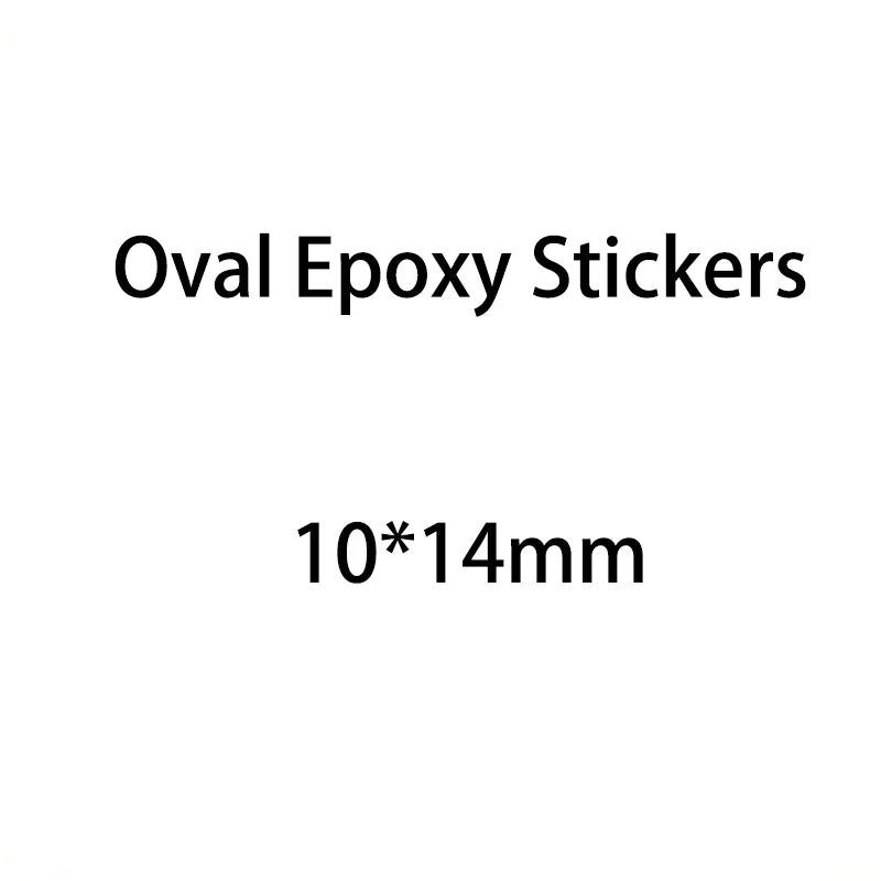 50/100/200/500pcs 3D Clear Epoxy Stickers Round Square Heart Oval Dome Adhesive Stickers Domed Cups for DIY Jewelry Making