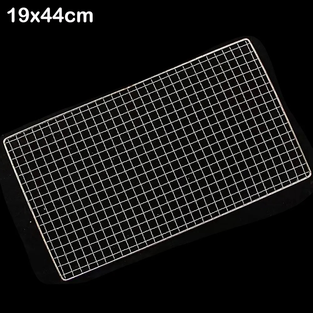 New Stainless Steel Grill Rack Grids Reusable Nonstick BBQ Roasting Rack Rectangular Grill Grate Mesh Pads Oven
