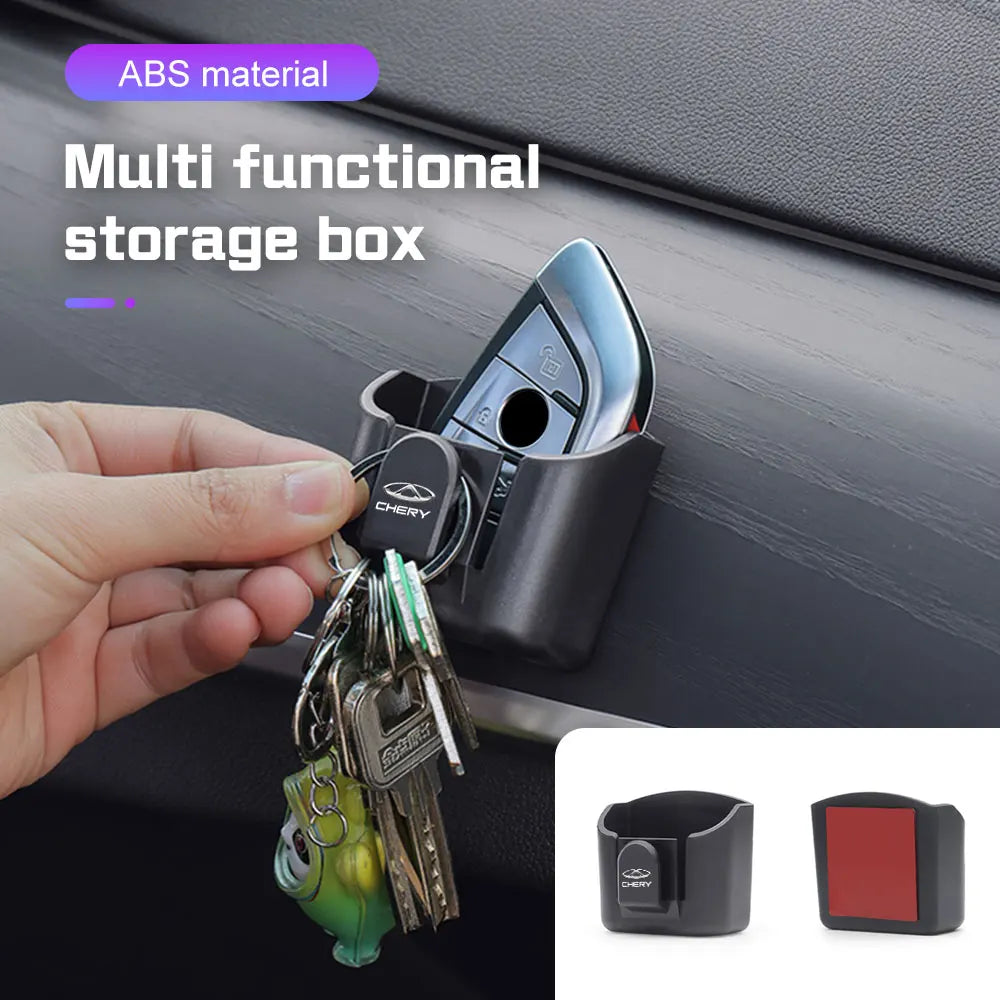 For Chery Tiggo 8 7 6 4 3 5x Pro Arrizo Omoda 5 FX Car Dashboard Key Storage Box with hook Self-Adhesive Case Key Glasses Clip