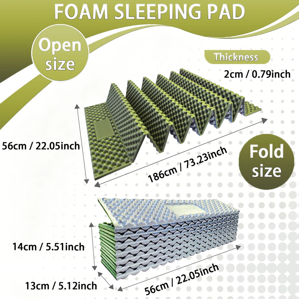 Egg Nest Sleeping Mat 330g Ultralight Aluminum Foil Pad Portable Insulated Camping Mat for Hiking Backpacking Tent Beach Yoga