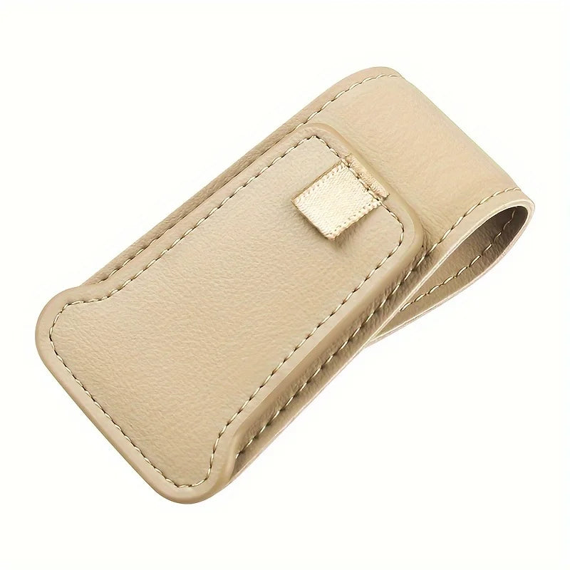 Magnetic Car Sun Visor Glasses Holder Clip - Auto Interior Accessories Universal Eyeglasses Storage Bracket with Buckle Closure