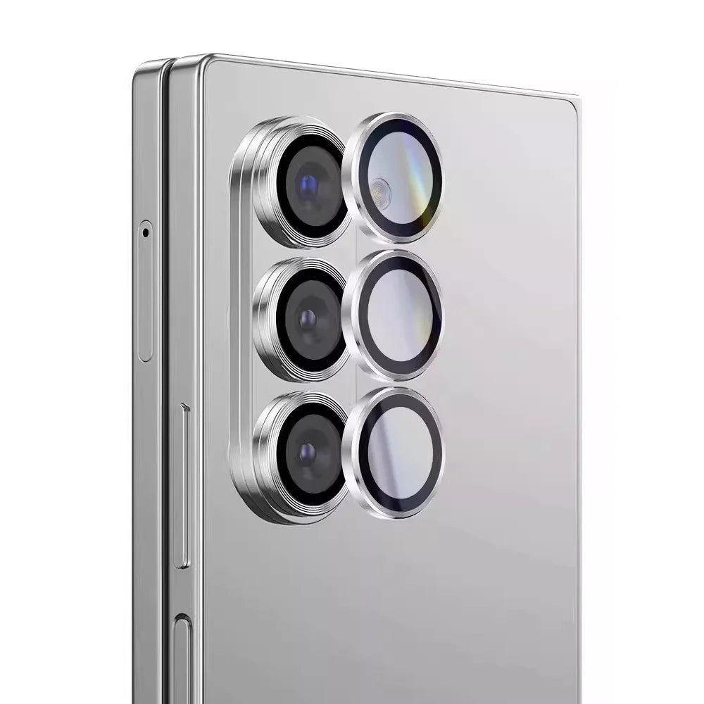 Metal Individual Ring Camera Lens Protector For Samsung Galaxy Z Fold 7 6 5 4 ZFold Fold7 Fold6 Tempered Glass Film Full Cover ﻿