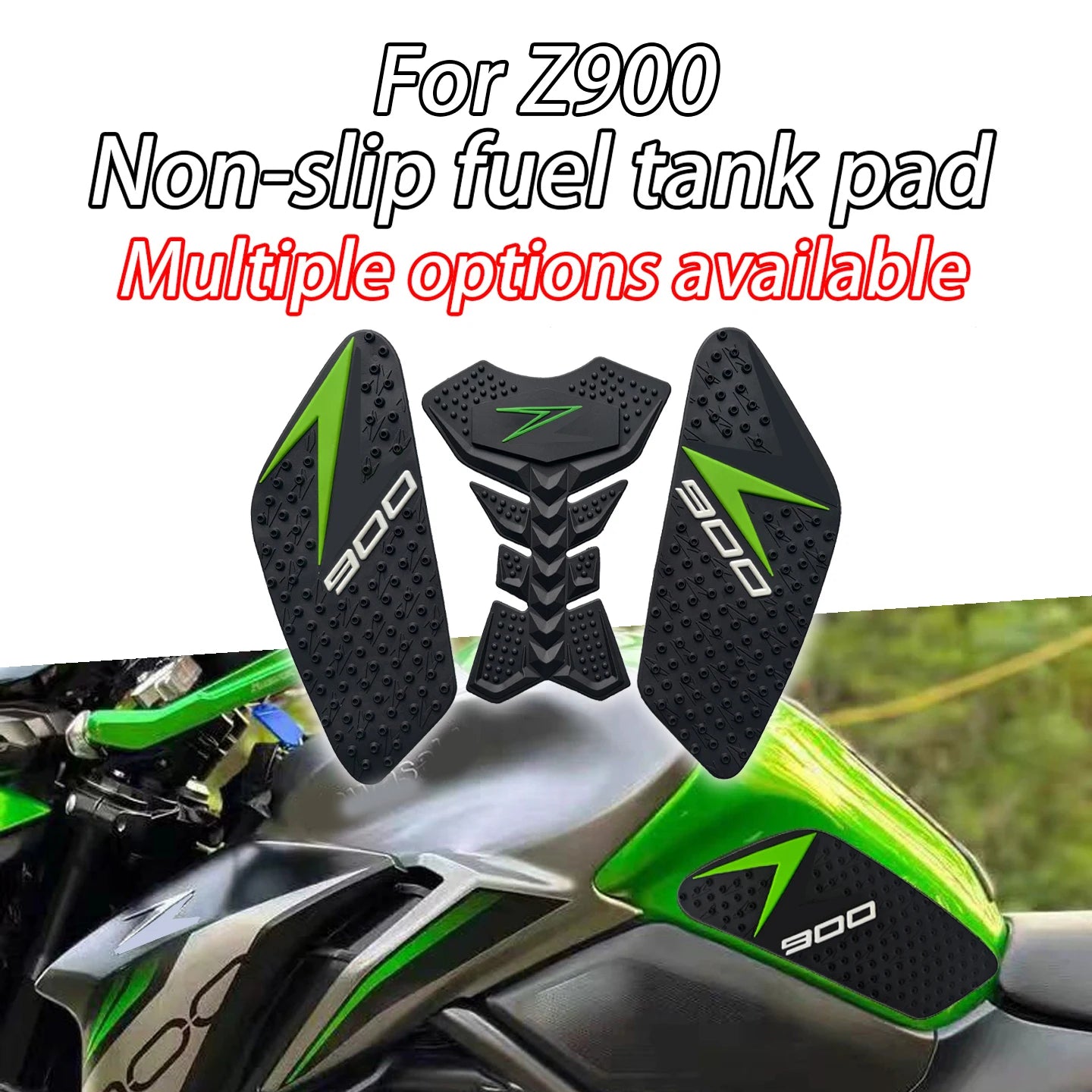 Suitable for Kawasaki Z900 Z 900SE Motorcycle Tank Pad Rubber Anti-Slip Sticker Knee Pads Protection Tank Side Sticker Tank Grip