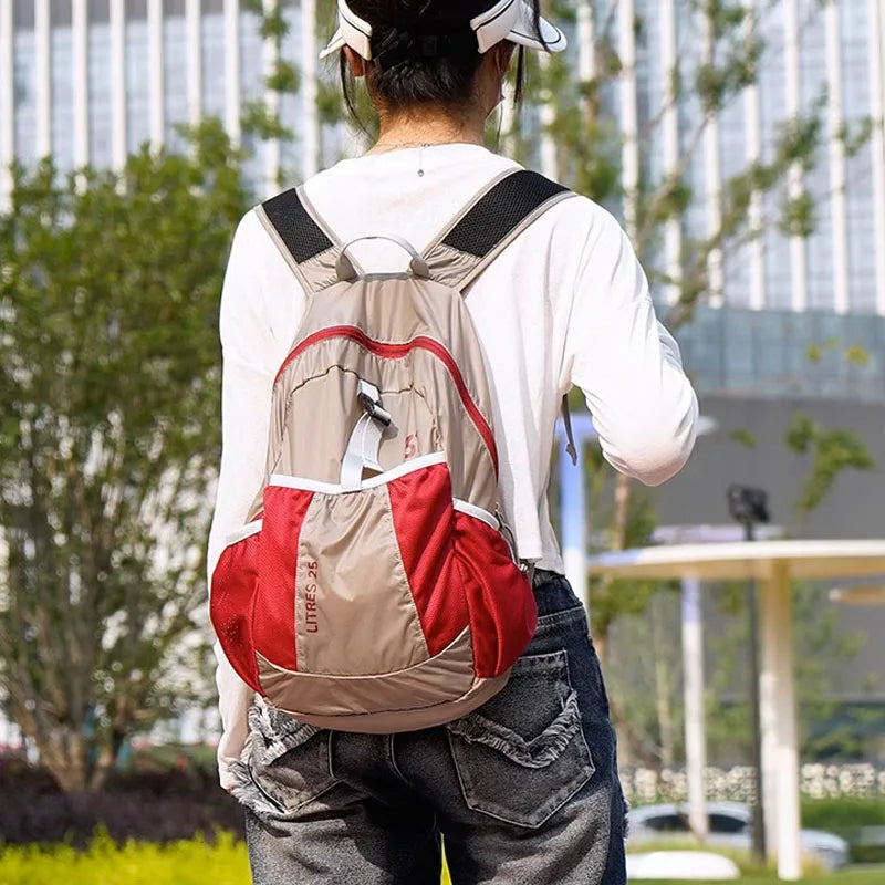 Ultralight Foldable Backpack,Waterproof Hiking Daypack for Trekking Travel,Compact Durable Small Bag with Adjustable Straps