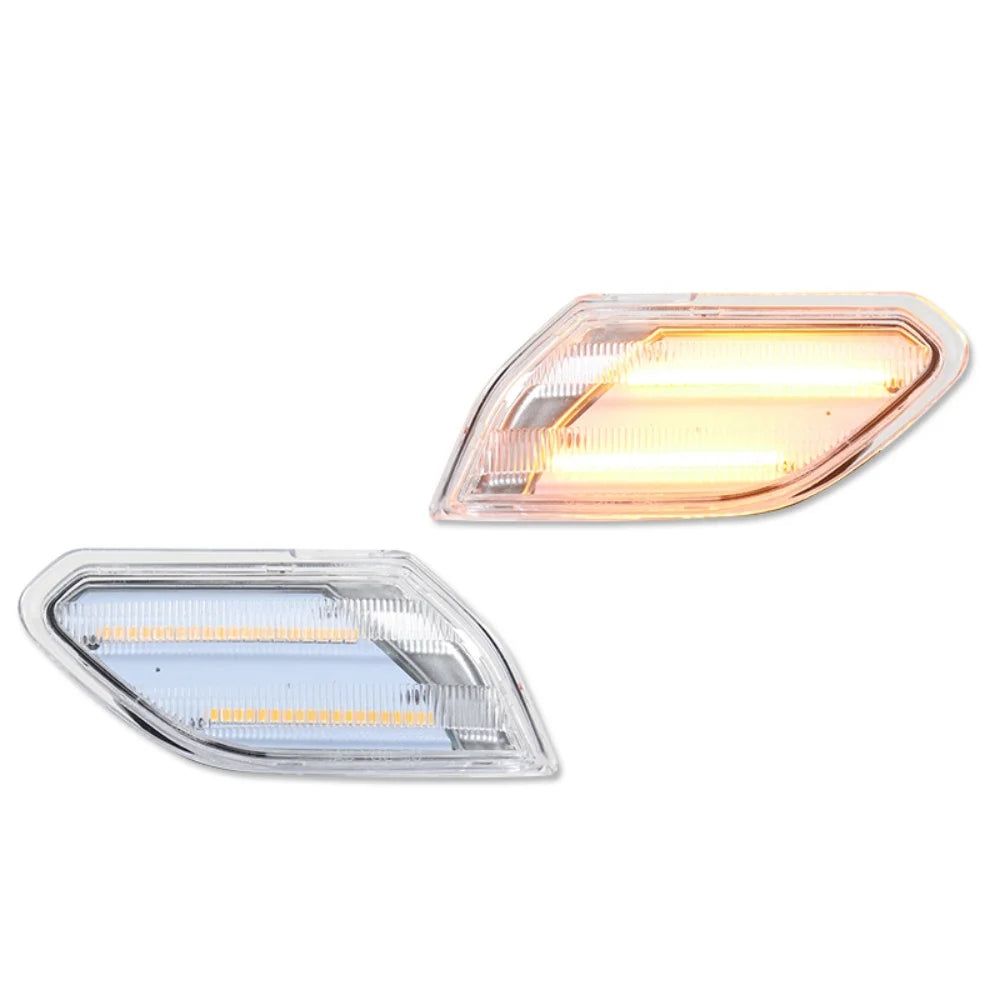 White / Amber LED Front Side Marker Lights For Jeep Wrangler JL 2018-up & Gladiator JT 2020-up Driving Light Turn Signal Light