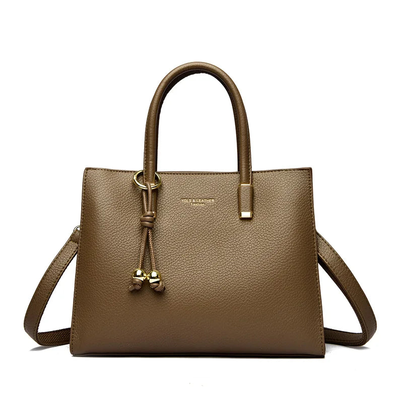 Genuine Brand Top Quality Leather Shoulder Crossbody Bags for Women Luxury Handbags Women Bags Designer Large Capacity Tote Bag