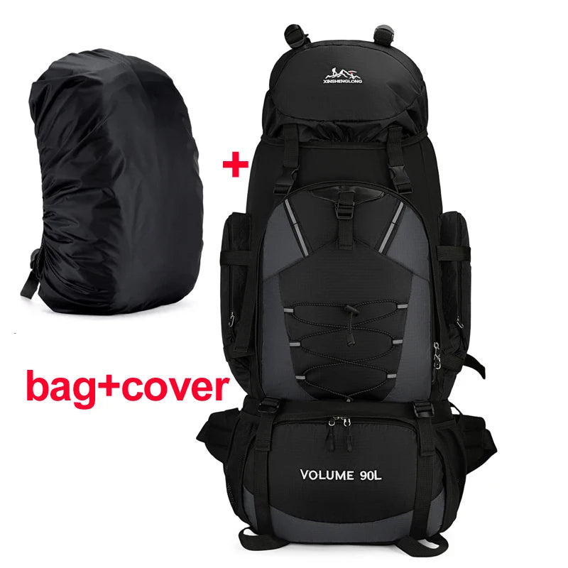 90L Hiking Camping Backpack Travel Daypack Waterproof Trekking Rucksack Large Outdoor Sports Bags for Men Climbing Touring Bag